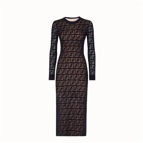 fendi dress black and blue|Fendi black strap sweater.